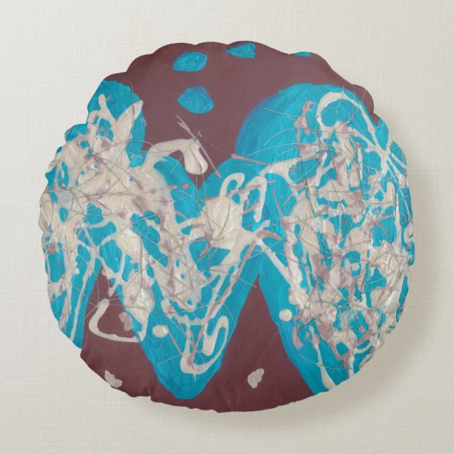 Coussins Ronds Oreiller rond Monde d'amour (Devant)