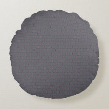 Oreiller rond ogee violet et gris