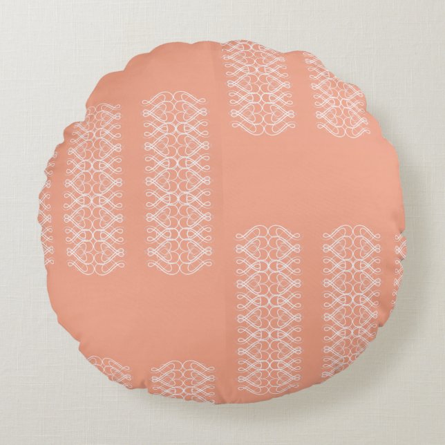Coussins Ronds Oreiller rond orange pâle (Devant)
