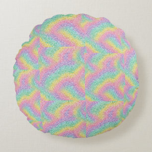 Coussins Ronds Oreiller Rond Pailleté Arc-en-Ciel Vibrant