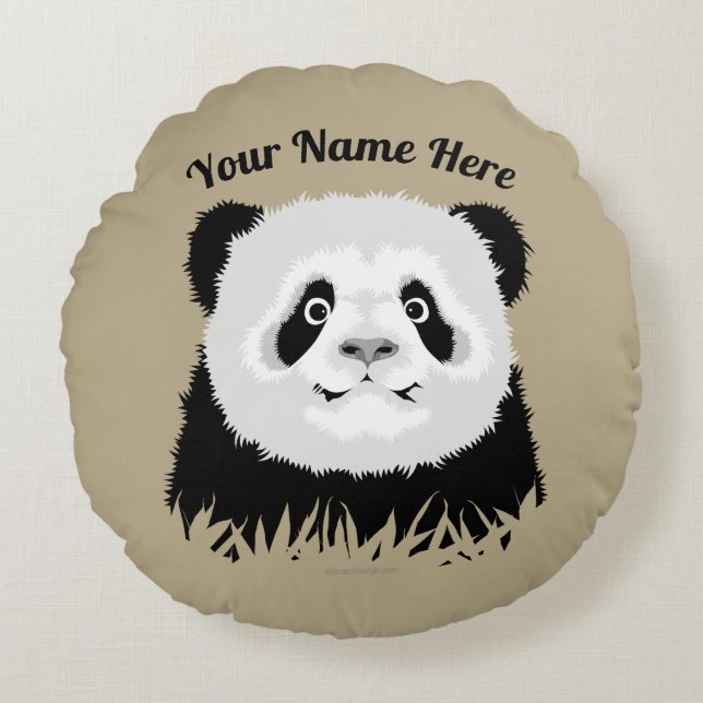 Coussins Ronds Oreiller rond Panda (Devant)
