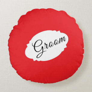 Coussins Ronds Oreiller rond personnalisé pour le marié – Décorat