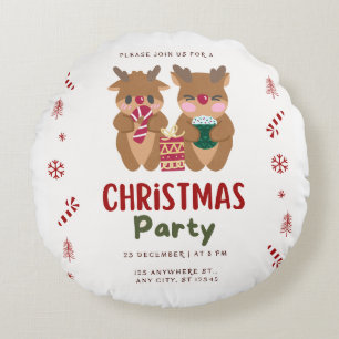 Coussins Ronds Oreiller Rond pour Fête de Noël