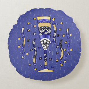 Coussins Ronds Oreiller rond pour le toast du Nouvel An
