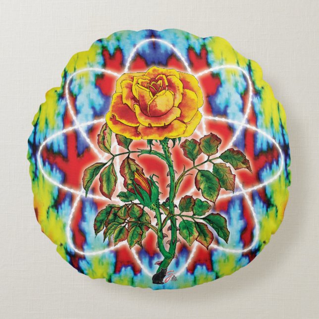 Coussins Ronds Oreiller rond rad rad rose (Devant)