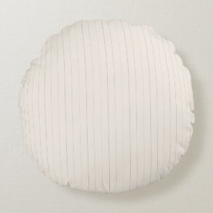 Coussins Ronds Oreiller rond rayé - Vert olive foncé sur beige