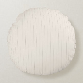 Coussins Ronds Oreiller rond rayé - Vert olive foncé sur beige