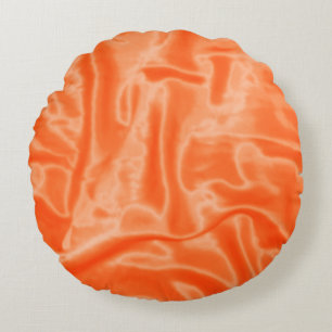 Coussins Ronds Oreiller rond Satin Orange