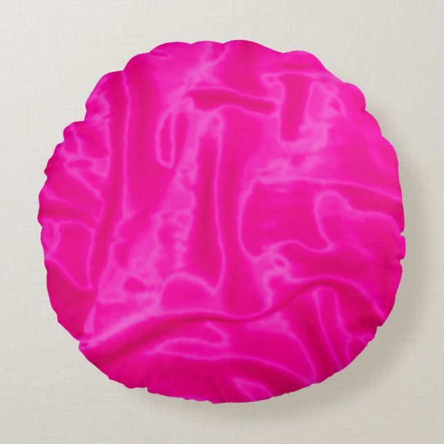 Coussins Ronds Oreiller rond Satin Rose (Devant)