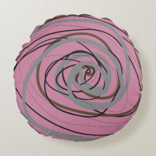 Coussins Ronds Oreiller rond SPIRAL ROSE
