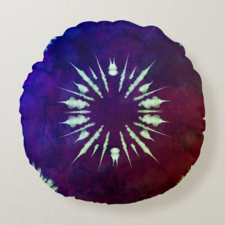 Coussins Ronds Oreiller rond tie dye violet