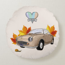 Oreiller rond Topaz Mist Figaro