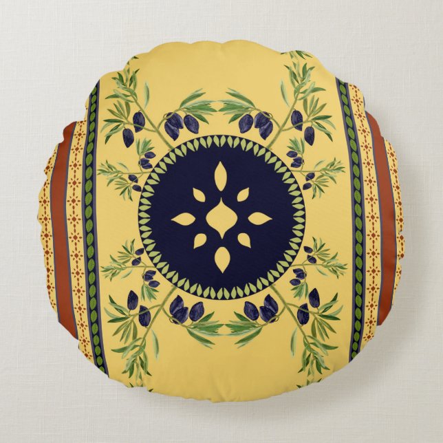 Coussins Ronds Oreiller Rond - Toscane (Devant)
