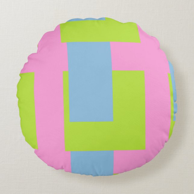 Coussins Ronds Oreiller rond tricolore (Devant)