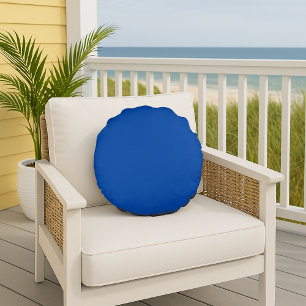 Coussins Ronds Oreiller rond uni Bleu de cobalt