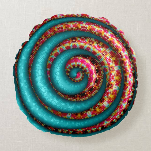 Coussins Ronds Oreiller ronde d'art fou (Devant)
