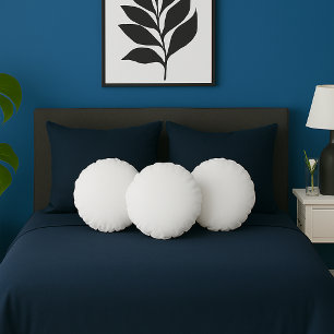 Coussins Ronds Oreiller uni blanc