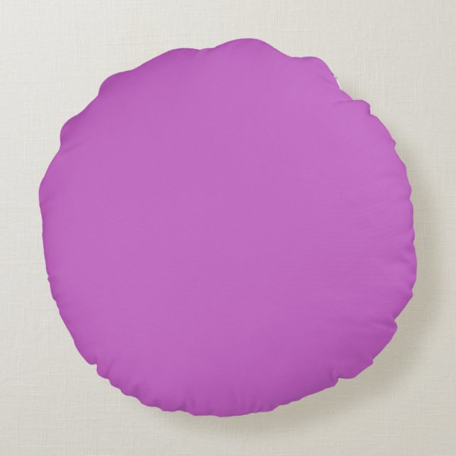 Coussins Ronds Oreiller uni de couleur violet clair (Dos)