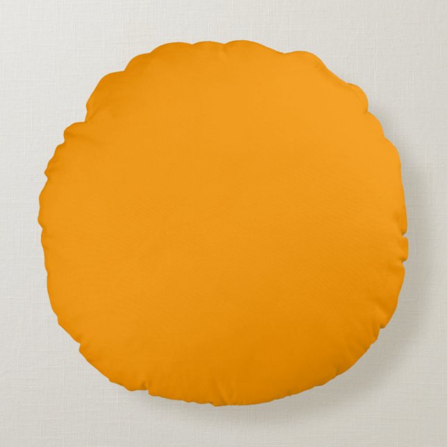 Coussins Ronds oreiller uni jaune orangé (Devant)