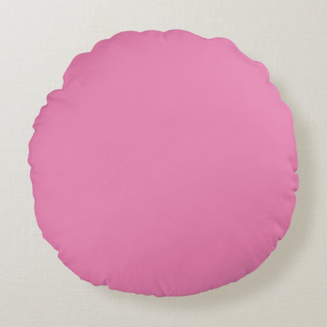 Coussins Ronds Oreiller uni rose clair (Devant)
