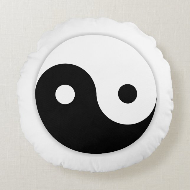 Coussins Ronds oreiller Yin Yang Throw rond (Devant)