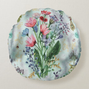 Coussins Ronds Oreillers à jet d'aquarelle Boho - Dreamy Bohemian