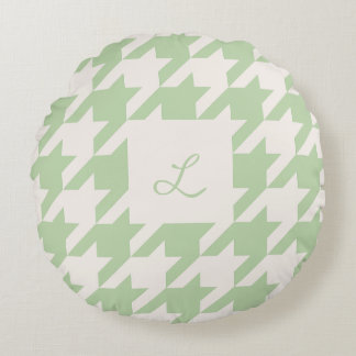 Coussins Ronds Oreillers à lancer monogrammé à la crème de menthe
