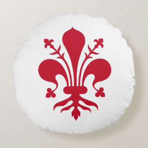 Coussins Ronds Oreillers à lancer rond avec le drapeau de Florenc