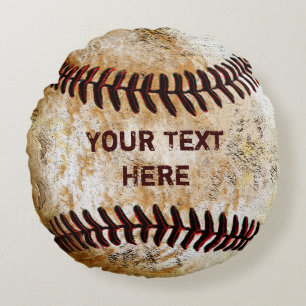Coussins Ronds Oreillers de baseball Vintage rond personnalisés