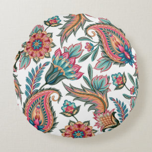 Coussins Ronds Oriental Paisley : Vintage Floral sans joint