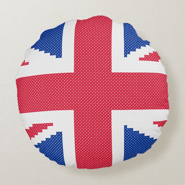 Coussins Ronds Original cross-stitch design Union Jack (Dos)