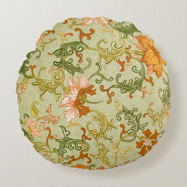 Coussins Ronds Ornement chinois vintage Jones Flowers (Devant)
