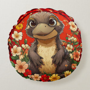 Coussins Ronds Ornithorynque mignon