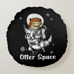 Coussins Ronds Otter Space Drôle Astronaut Animal