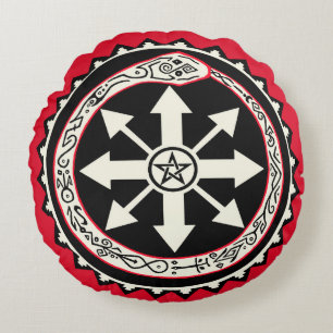 Coussins Ronds Ouroburos Chaos Ouroburos Oreiller