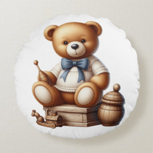 Coussins Ronds Ours en peluche