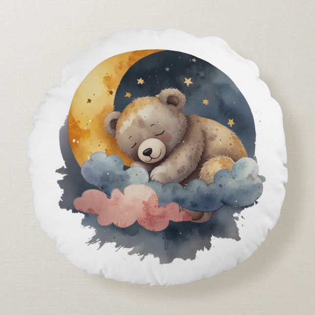 Coussins Ronds Ours en peluche mignon (Devant)