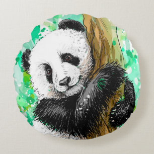 Coussins Ronds Ours Panda