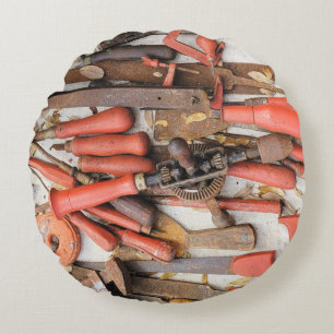 Coussins Ronds Outils Outil Russe antique Red Man
