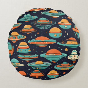Coussins Ronds OVNI art vintage