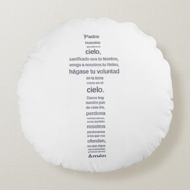 Coussins Ronds Padre nuestro (Devant)