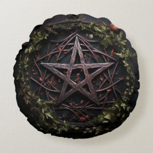 Coussins Ronds Pagan Pentagram
