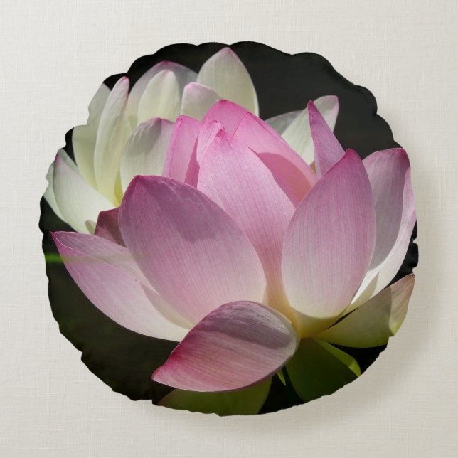 Coussins Ronds Paire de fleurs de Lotus II (Devant)