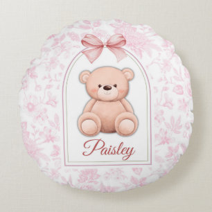 Coussins Ronds Paisley Conception personnalisée d'ours en peluc
