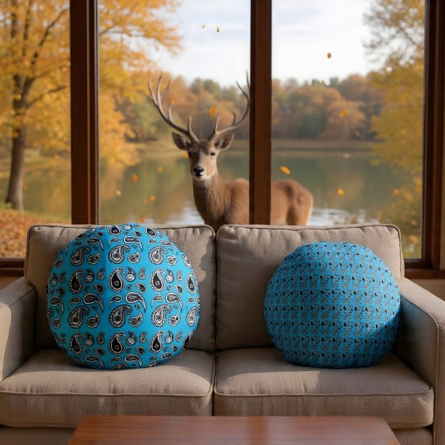 Coussins Ronds Paisley Playa (Créateur téléchargé)