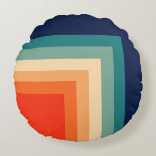 Coussins Ronds Palette de couleurs les années 70 rétros