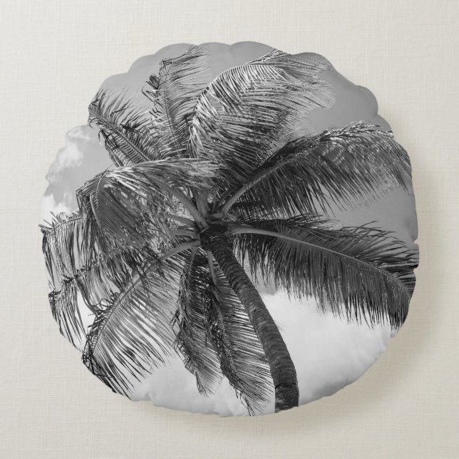 Coussins Ronds Palmier de verre luxuriant 2 (Devant)