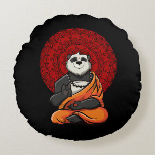 Coussins Ronds Panda Bear Zen Yoga Medina Bouddha
