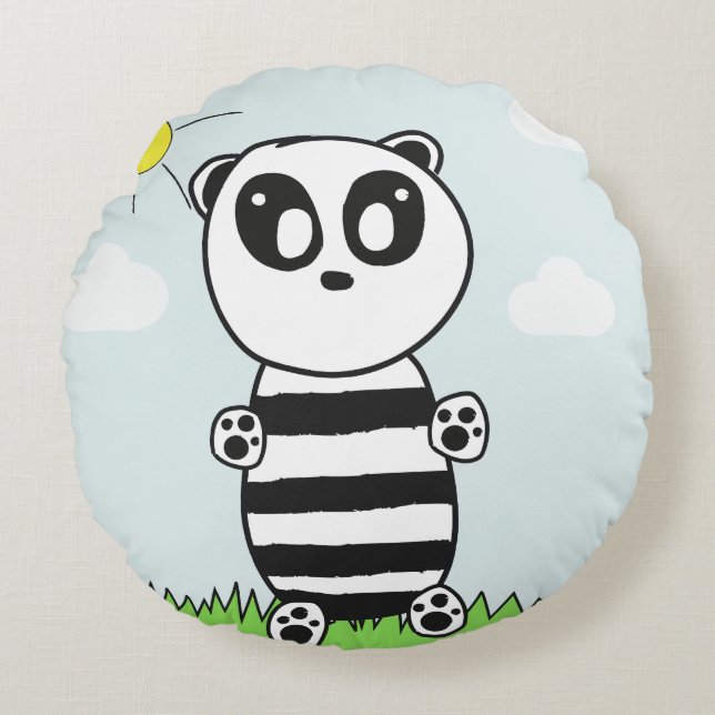 Coussins Ronds Panda Kids (Devant)