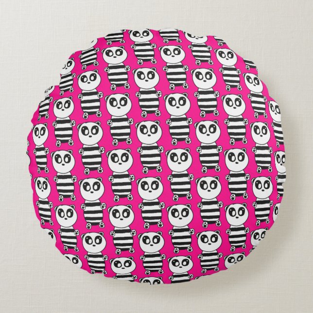 Coussins Ronds Panda Kids (Devant)